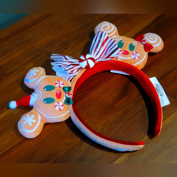 Disney Parks Exclusive Christmas Gingerbread Minnie Mouse Ears - NWT - Picture 2 of 3